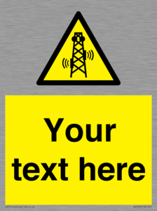 Custom warning RF radiation transmitter
